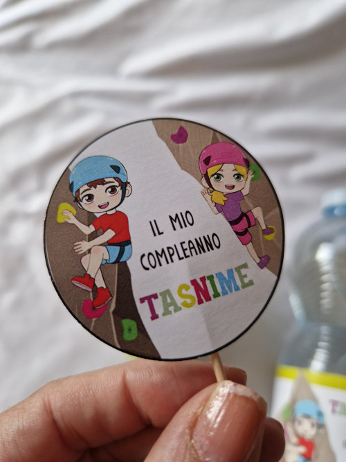 topper personalizzato tema Arrampicata