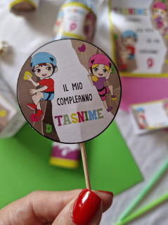 topper personalizzato tema Arrampicata