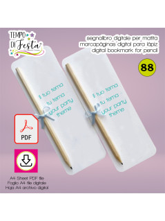 Digital customized pencil bookmark