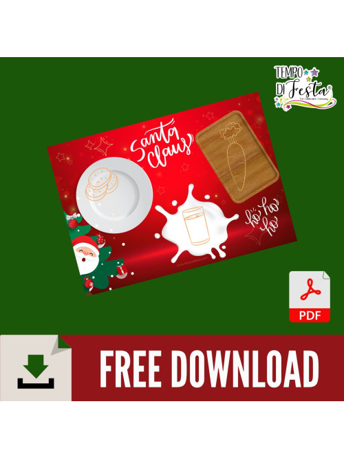 Individual place mat for Santa Claus free download