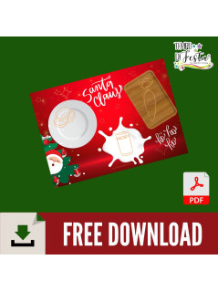 Mantel individual para Papá Noel descarga gratis