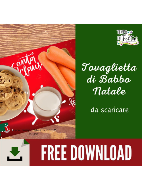 Individual place mat for Santa Claus free download