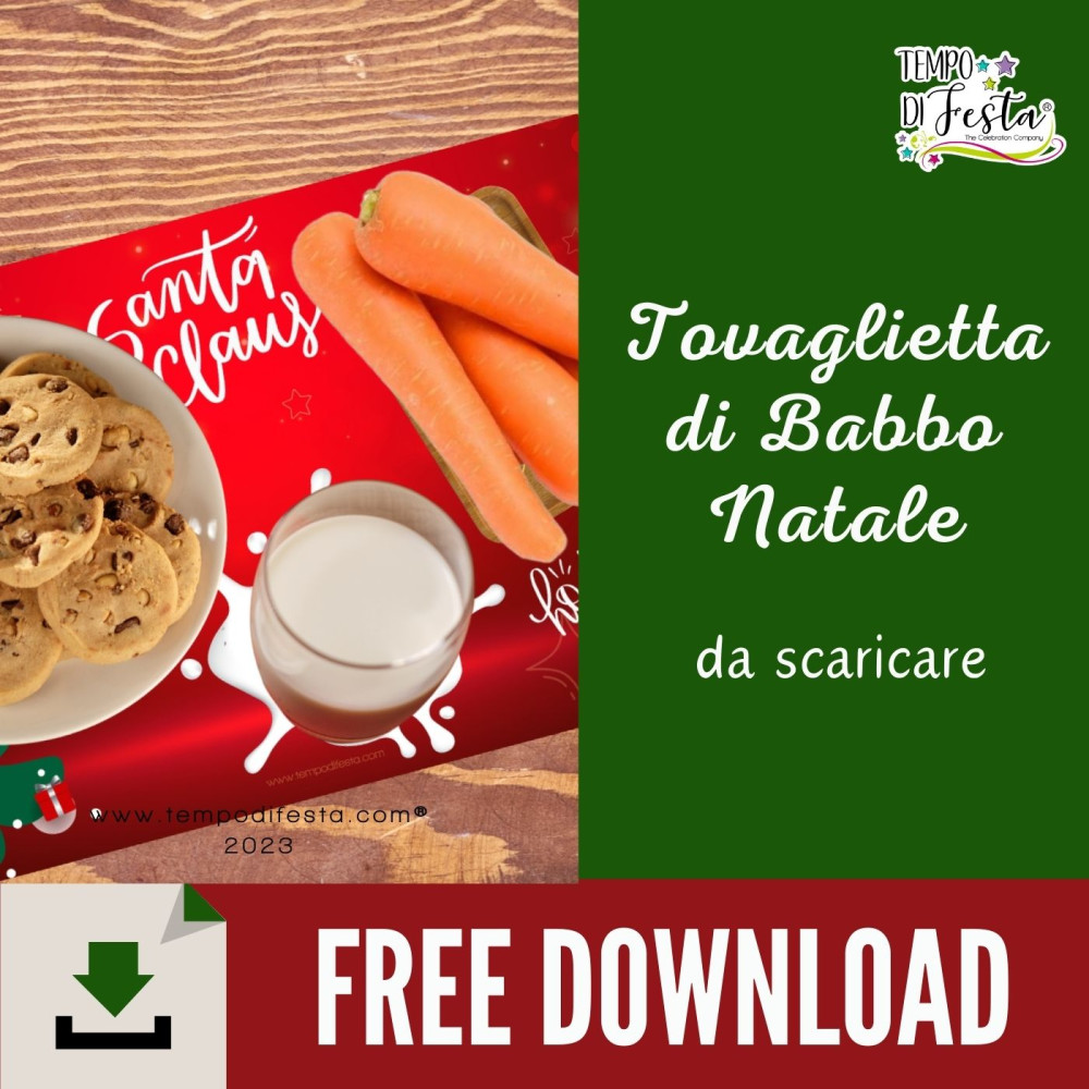 Tovaglietta per Babbo Natale da scaricare gratis