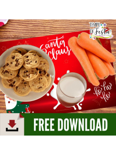 Individual place mat for Santa Claus free download