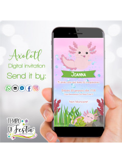 Axolotl Digital Invitation for WhatsApp