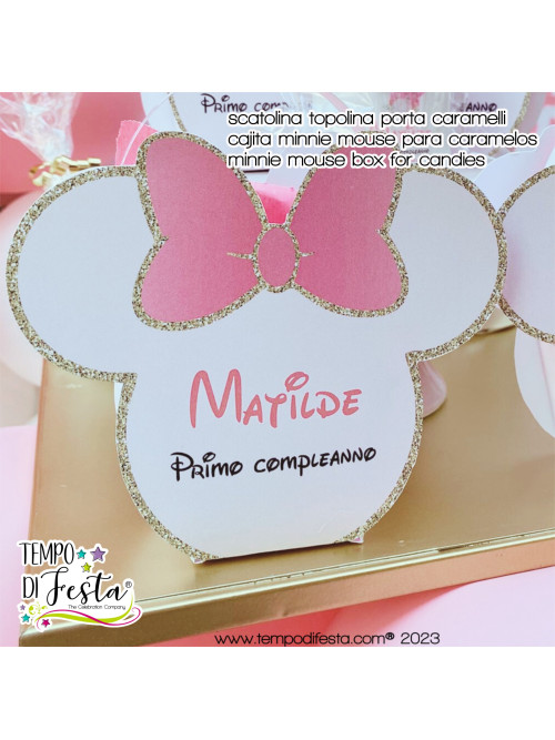 Minnie Mouse cajita de dulces personalizada