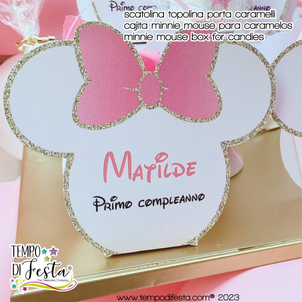 Minnie Mouse cajita de dulces personalizada