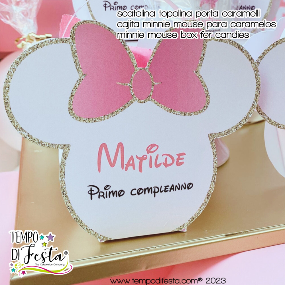 Scatolina porta caramelle Minnie personalizzata