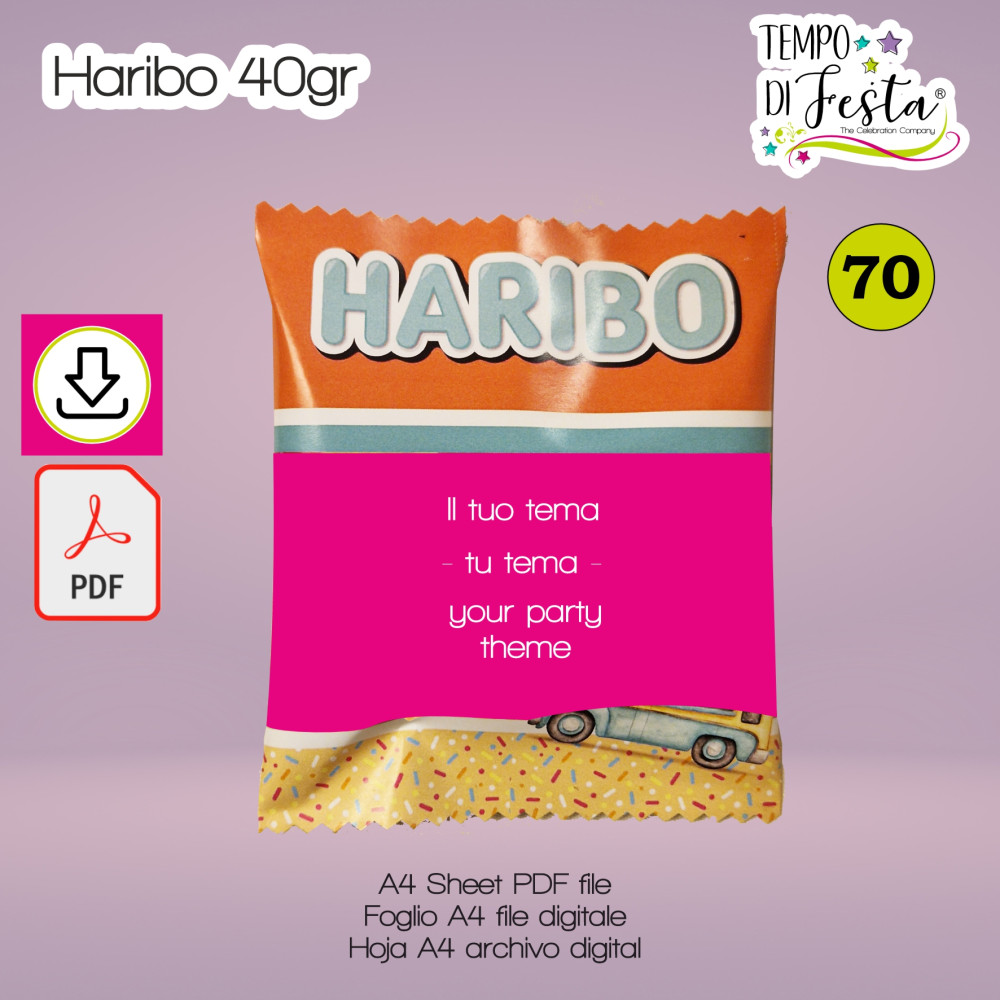 Digital labels for Haribo 40gr