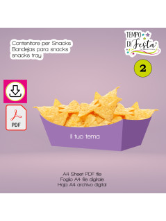 Contenitore digitale per snacks personalizado a tema
