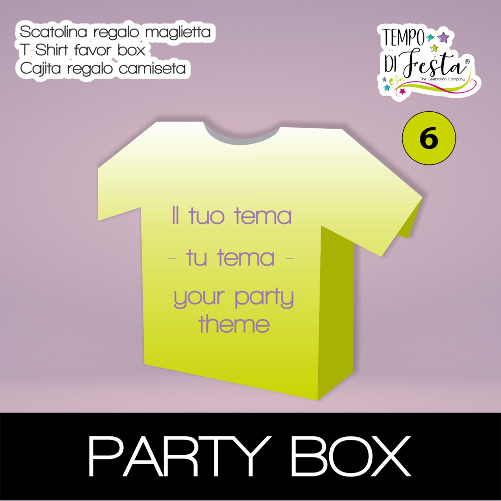 T-shirt favor box themed...
