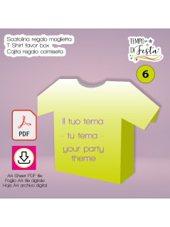 Scatola digitale regalo maglietta personalizzato a tema