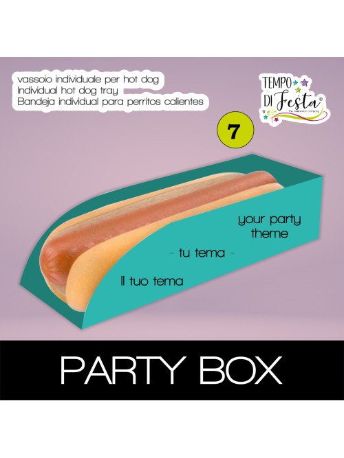 Vassoio individuale per hot dog personalizado a tema