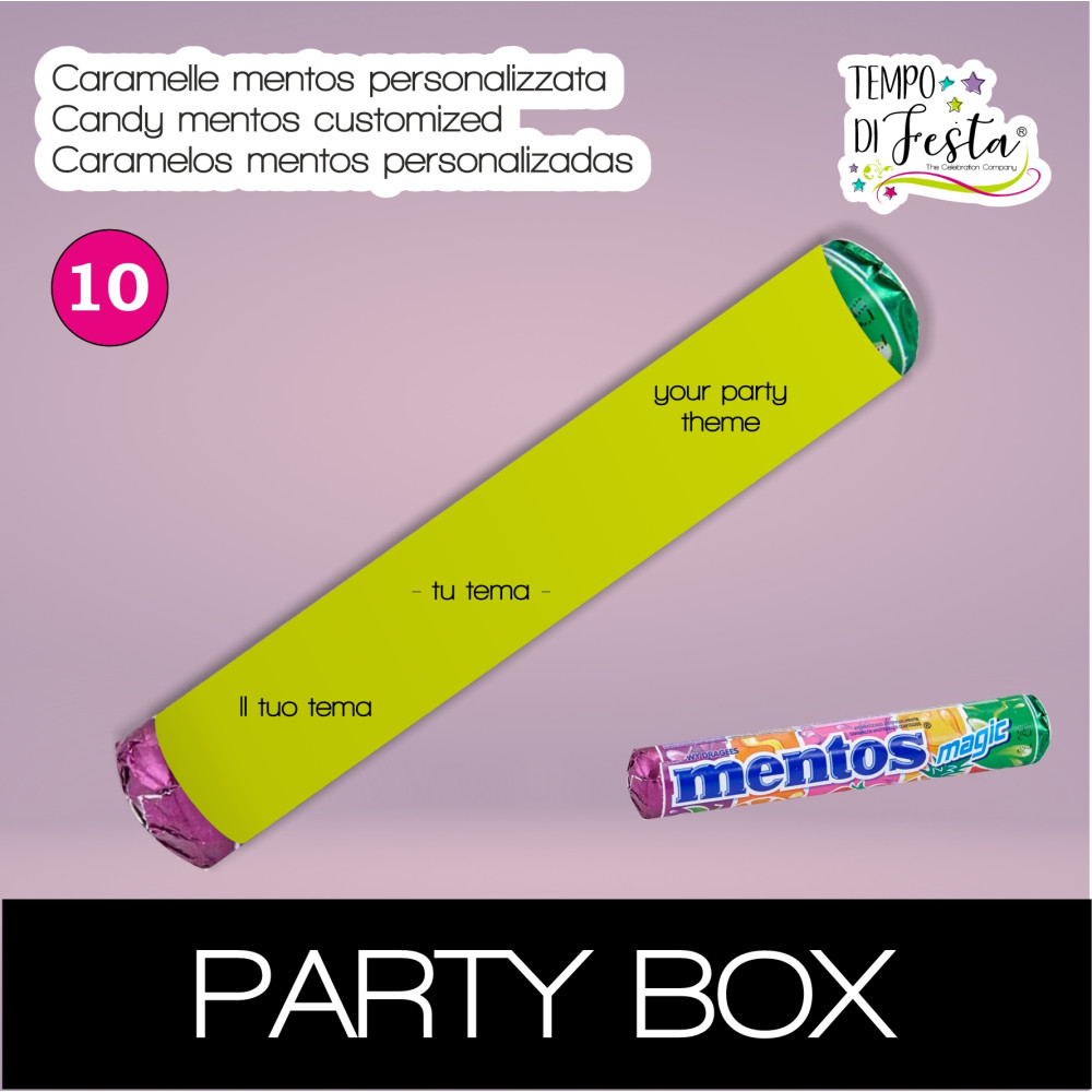 Caramelle mentos personalizzati a tema