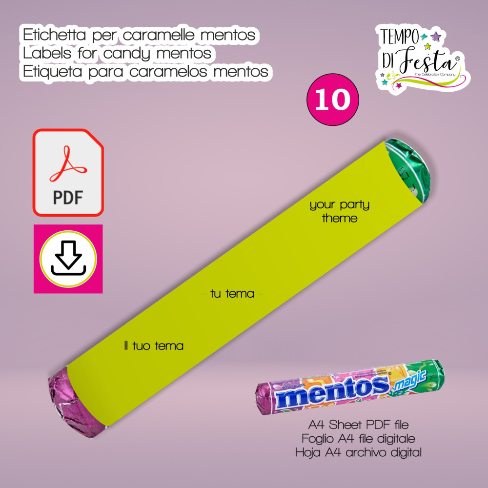 digital Label for Mentos...