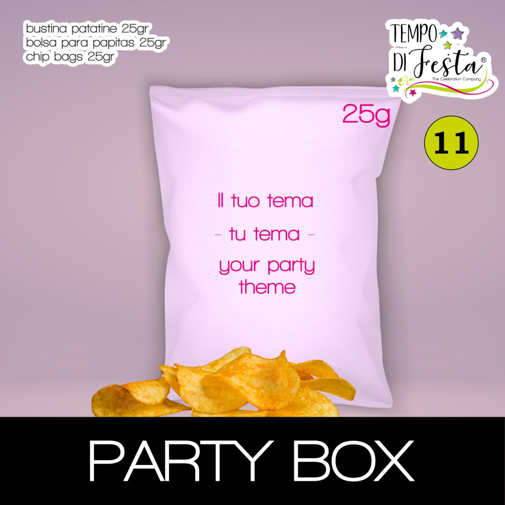 Patatine piccole 25 gr a tema personalizzato