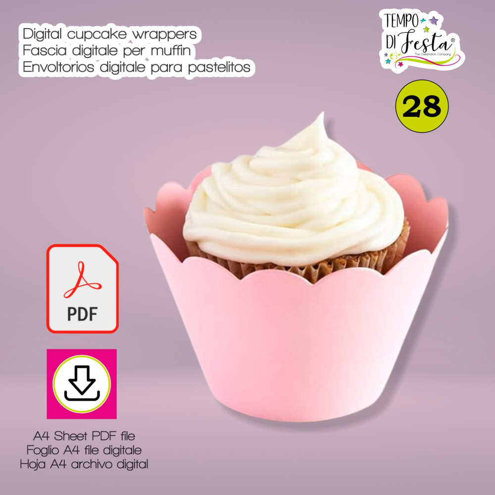 Cupcake wrappers digitali personalizzati