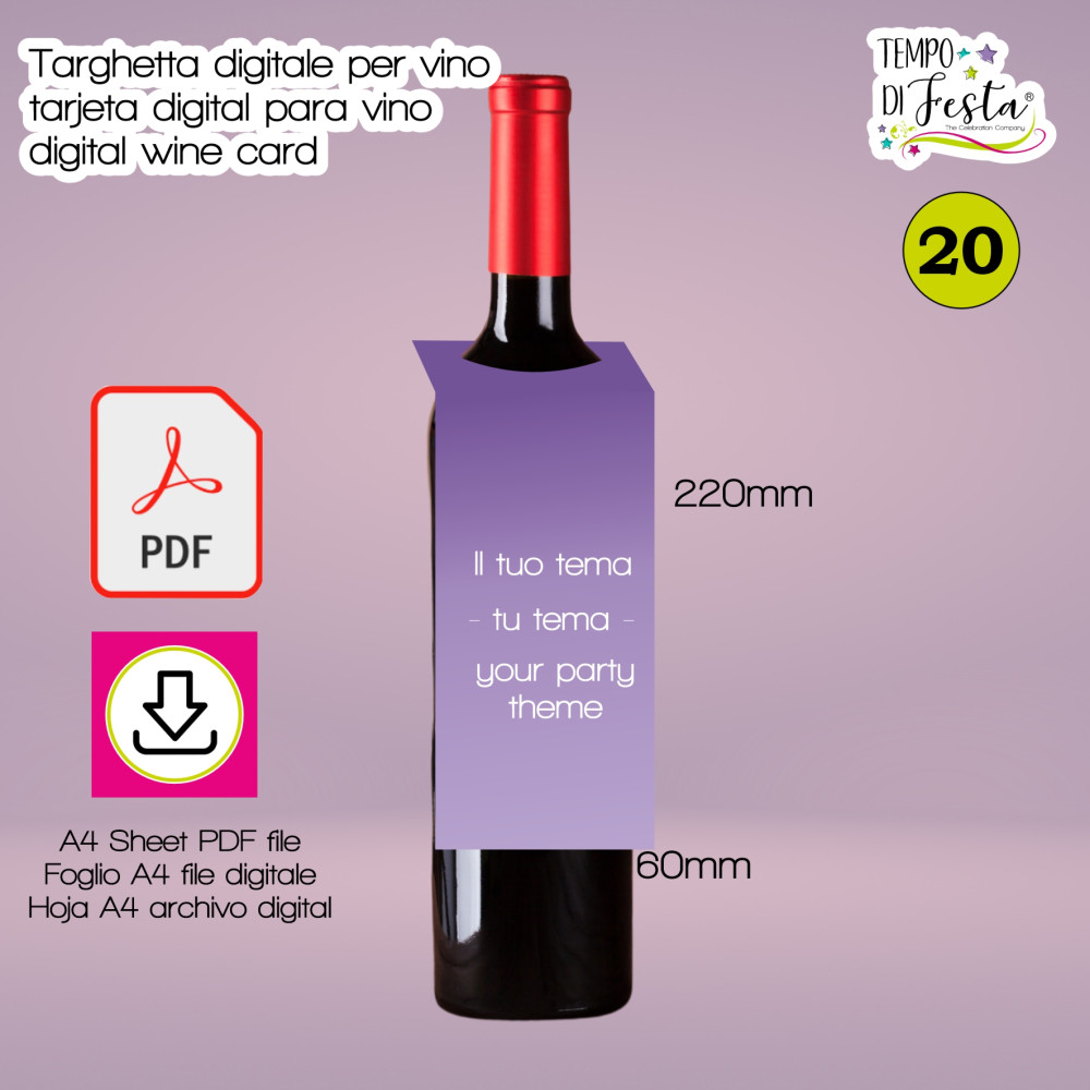 DIGITAL WINE CARD CUSTOMIZED