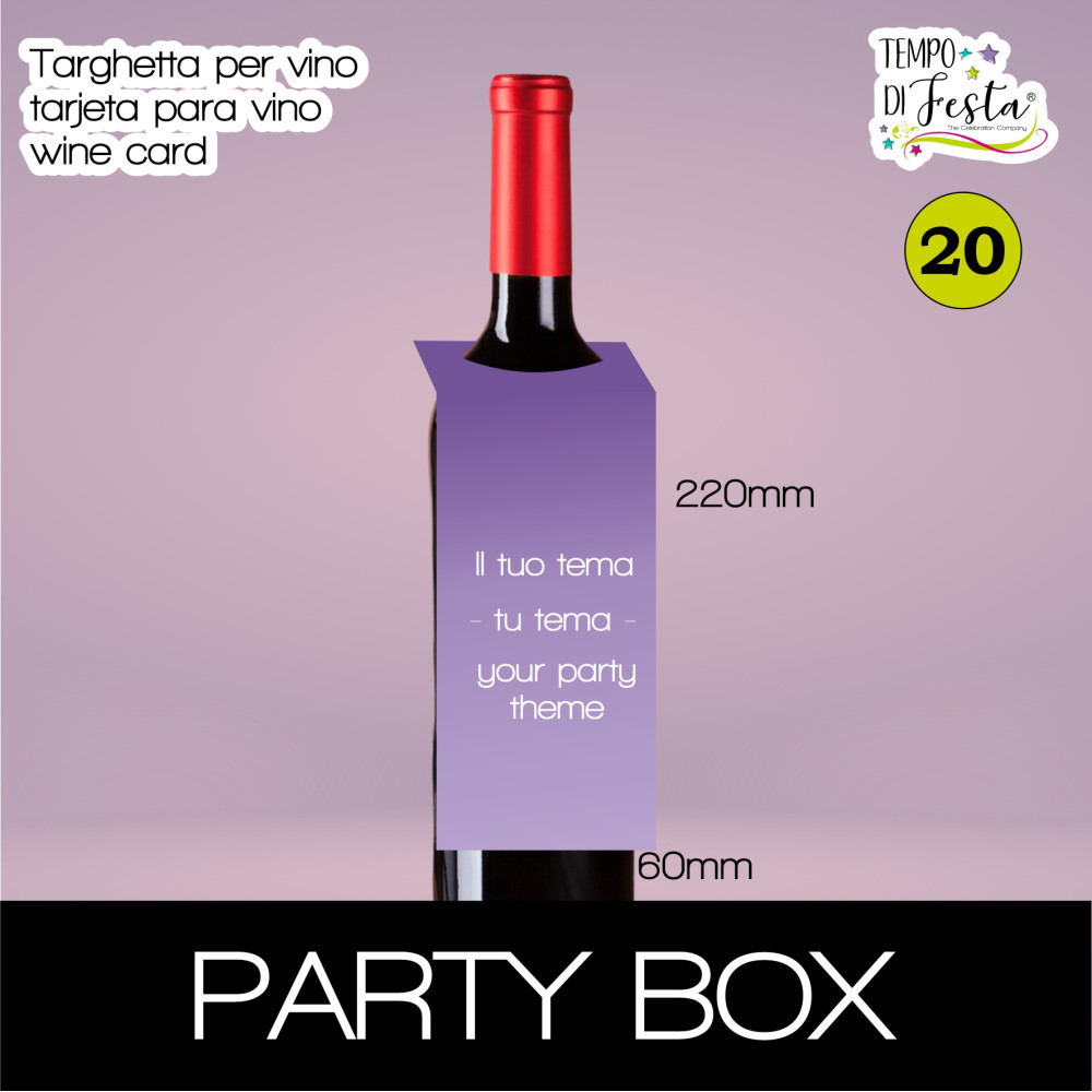 TARJETAS PARA BOTELLA DE VINO PERSONALIZADA