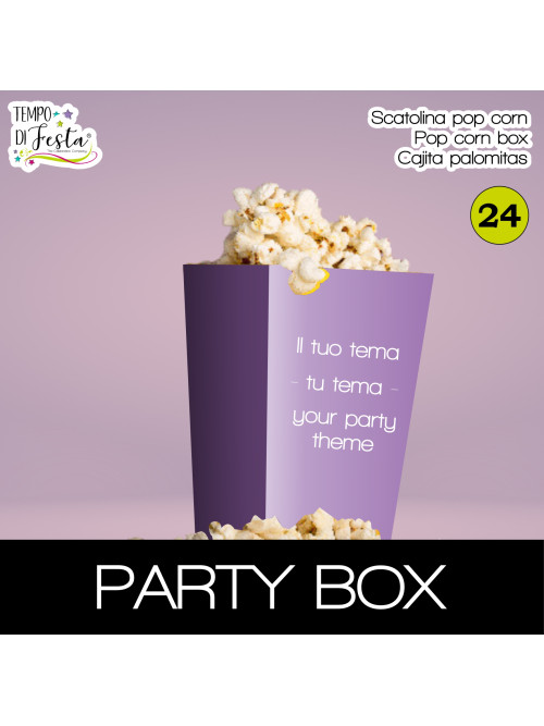 Scatola per pop corn a tema personalizzata