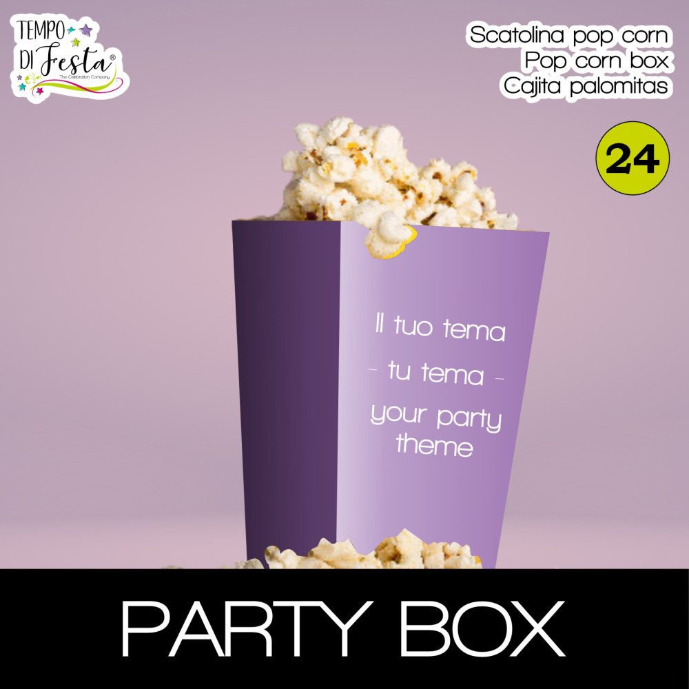 CAJA PARA PALOMITAS A TEMA