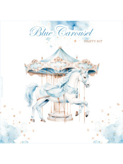 Blue Carousel Digital  party kit