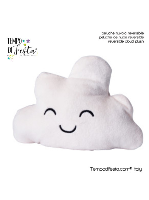 Reversible cloud plush with customized tag