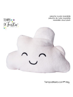 Reversible cloud plush with customized tag