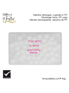 Mentas rectangulares, estuche de PP personalizado