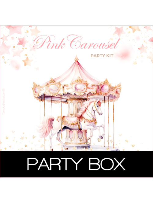 Customized pink carousel party