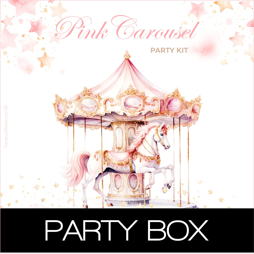 Customized pink carousel party