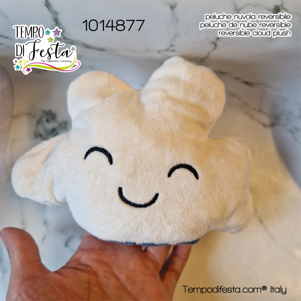 Peluche de nube reversible con etiqueta personalizada