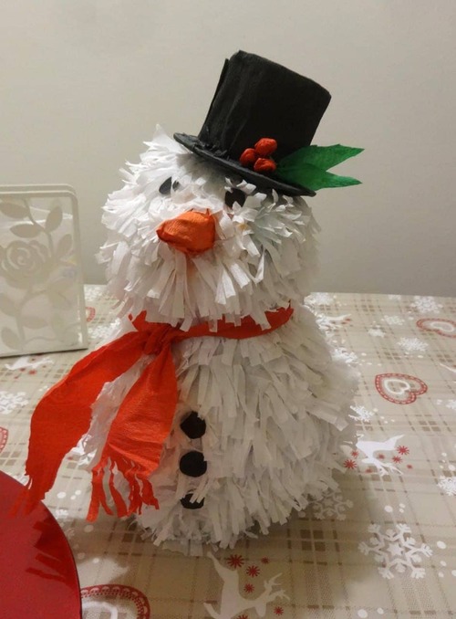 Piñata de muñeco de nieve / Cómo hacer una piñata de muñeco de nieve 