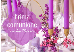 Prima comunione cerchio floreale lilla 05/06/2023