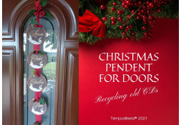 Christmas pendent for doors, recycling old CDs 2021/12/04