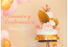 Comunión y Confirmación rosa y oro 22/05/2023